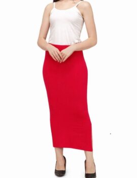 Primeisha Women’s PLAIN STRAIGHT SAREE SHAPEWEAR Cotton Lycra 4Way STRECHABLE WITH String