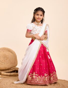 Primeisha Kids Special Occasion Cotton Lehenga Choli for Girls