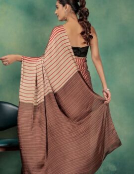 Primeisha Presenting Ajrakh Bandhej Semi Gajji Silk Saree